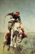 William Herbert Dunton Bronc Rider oil on canvas